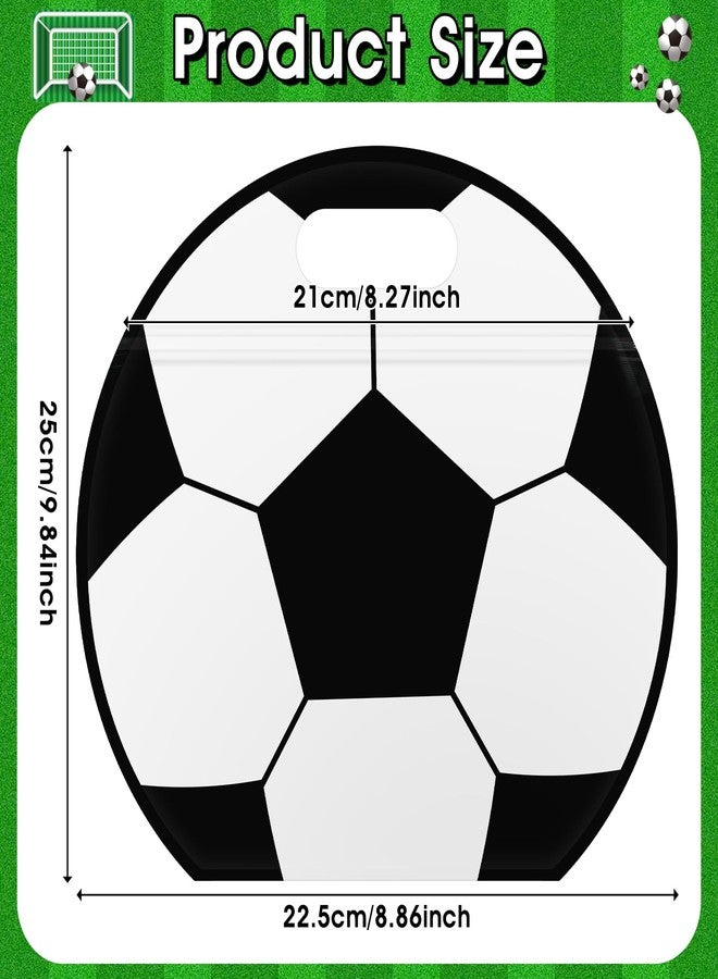 AKAIXI 24pcs Soccer Snack Bags with Handles Reusable Sealed Candy Bags, Stand-up Bottom Goodie Bags for Soccer Sport Game Day Practice Birthday Gifts and Soccer Party Supplies, Soccer Training Treat Bags - Image 2